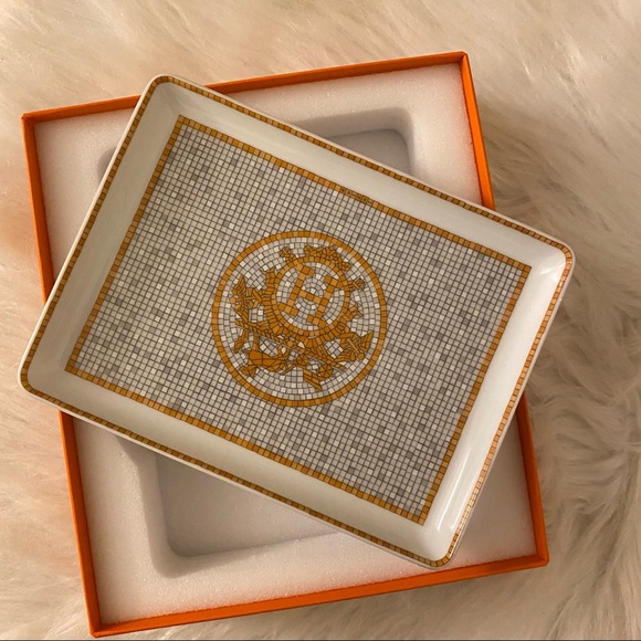 Hermès Mosaique Au 24 Gold Sushi Plate - Picture 2 of 6